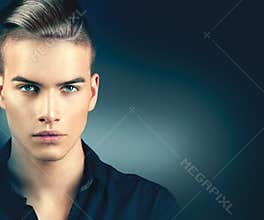 Fashion model man portrait