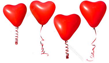 Valentine heart balloons