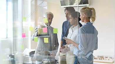 Leader with business team working