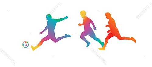 Soccer Players Silhouettes Championship goal world cup EURO 2026 football
