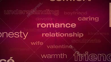 Love and Relationship Words Loop