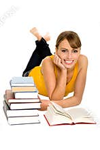 Woman with books