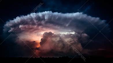 Lightning in a Storm Cloud