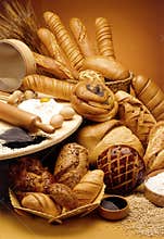 Group of breads
