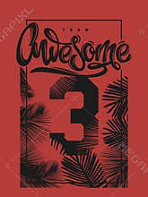 Awesome print poster tee shirt apparel cover design