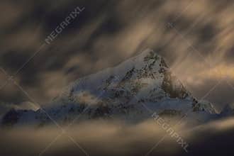 Mount Lhotse by night.