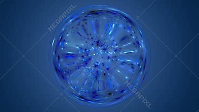 Fantastic animation with glowing light sphere in motion, loop HD 1080p