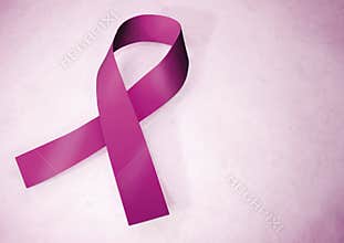 Pink breast cancer awareness ribbon