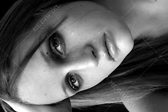 Sad and crying