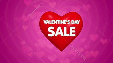 Happy Valentines day title sale or discount offer concept