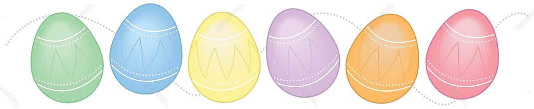 Horizontal Easter Egg Border