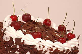Black Forest cake with cherry