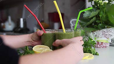 Green vitamin cocktail. Detox