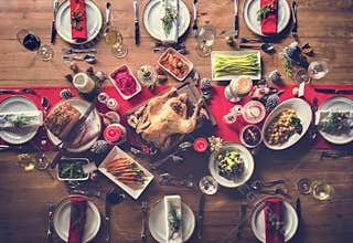 Christmas Family Dinner Table Concept