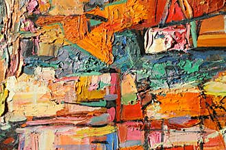 Texture oil painting, painting author Roman Nogin, a series of `Jazz.`