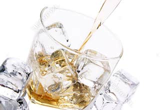Cold glass of alcohol