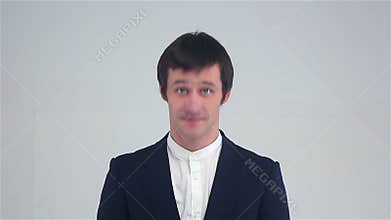 Businessman Saying Yes , By shaking head