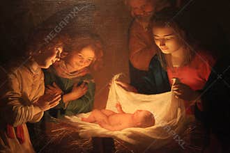 Christmas Painting, Uffizi Gallery, Florence, Italy.