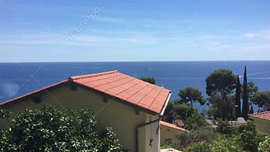 Eze sur Mer and Cap Ferrat, Cote d`Azur, France