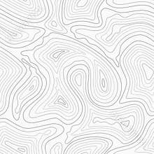 Topographic contour lines vector map seamless pattern