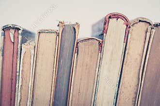 Old books , vintage books closeup
