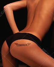 girl with tattoo FOREVER on her