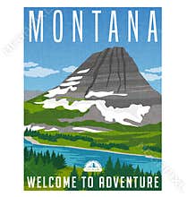 Montana, United States travel poster