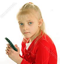 Girl holding smart phone