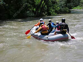 Rafting on the river