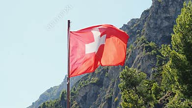 Switzerland Flag waving