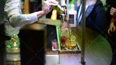 Offering alcoholic punch at the party