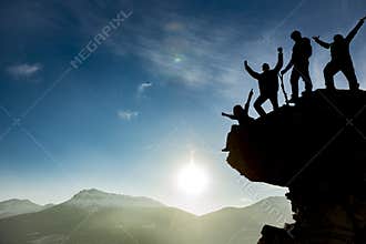 Successful climbing team