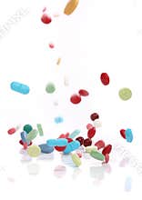 Falling medicine pills