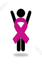Breast cancer awareness of woman in pink