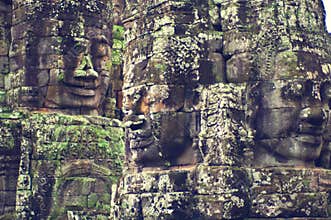 Faces of Angkor Wat (Bayon Temple)