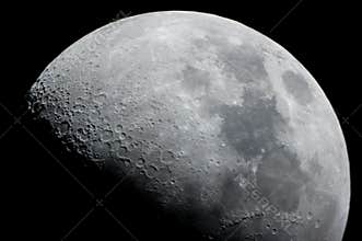 Close-up of a half moon