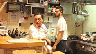 Chefs in the restaurant kitchen