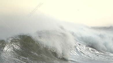 Sublime drama as a wave crests