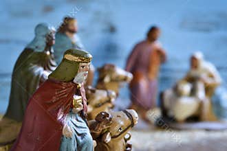 The three kings and the holy family