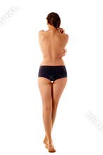Back and of beautiful woman