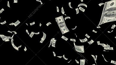 Falling money, dollars