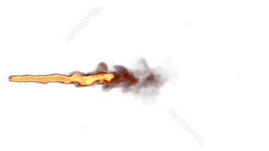 Flame thrower isolated, against white