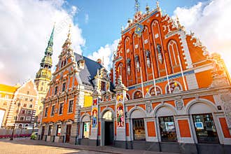 Old town`s center in Riga