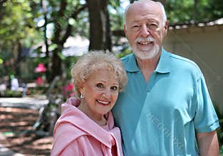 Senior Couple In Garden
