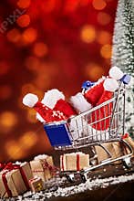 Shopping cart christmas advertisement