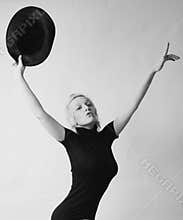 Desaturated photo of woman with hat