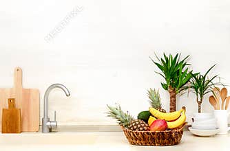 Summer culinary kitchen background