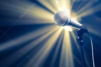 Microphone on stage