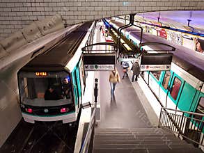 Louis Blanc metro station in Paris