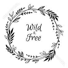 Hand drawn vector illustration. Vintage decorative laurel wreath